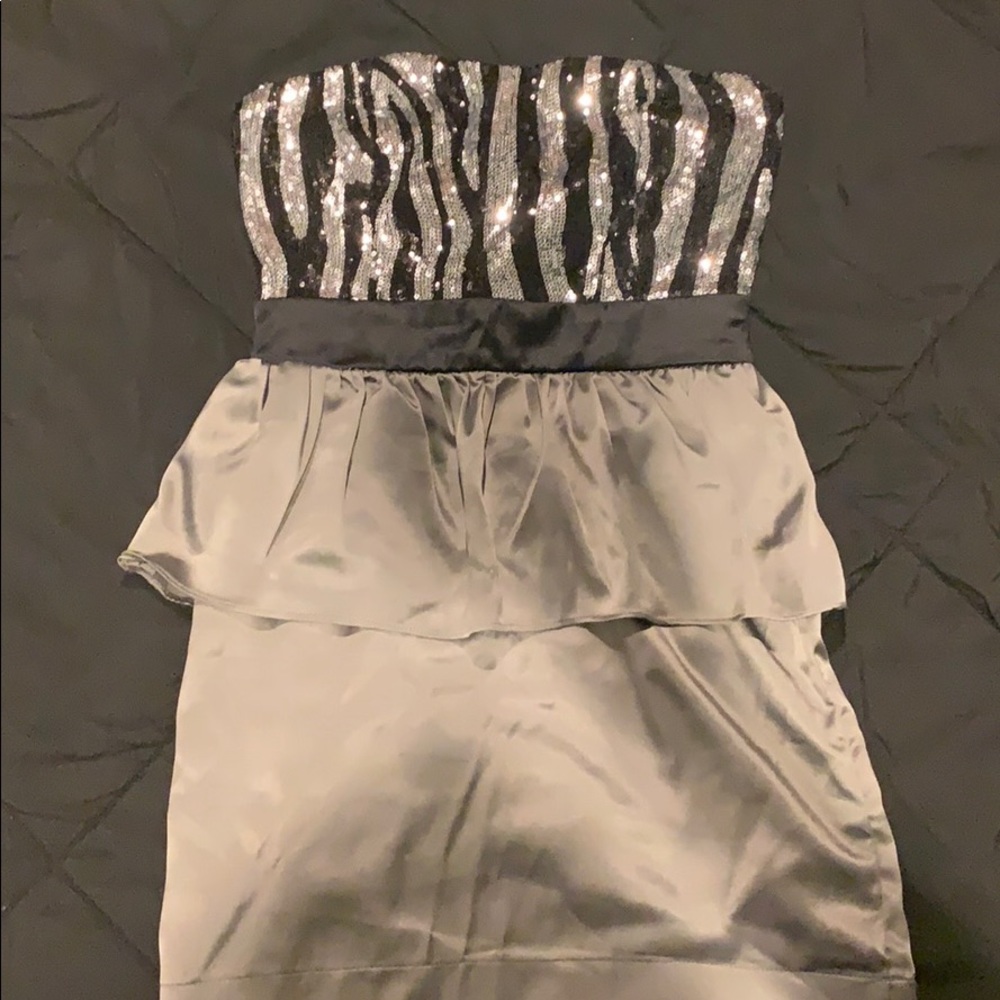 Zebra sequin dress